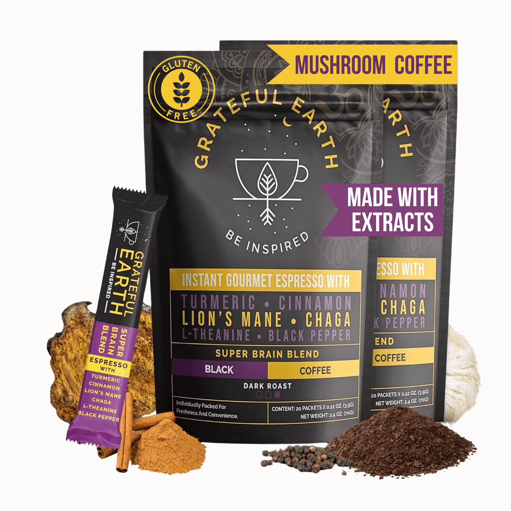 BUNDLE | Two Super Brain Coffees | Dark Roast | 6 Nootropics