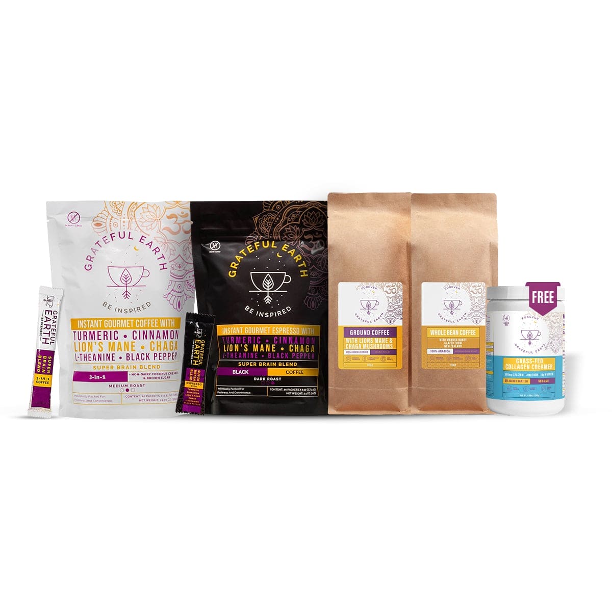 "Mega Superfood Coffee Kit + Free Collagen Creamer" -  Super-Sized Superfoods for Super Days