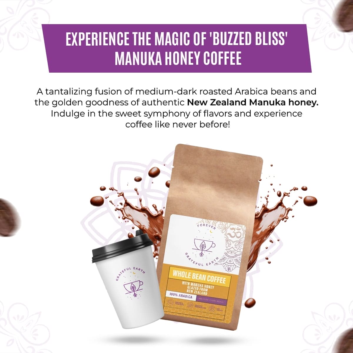 Manuka Honey Coffee, the Sweetest Morning Pick-Me-Up 16oz