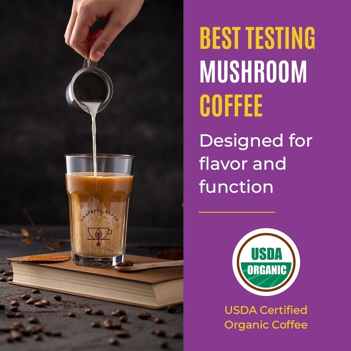 "Double Mushroom Mojo Coffee Delight" - Get More Happy Mushrooms