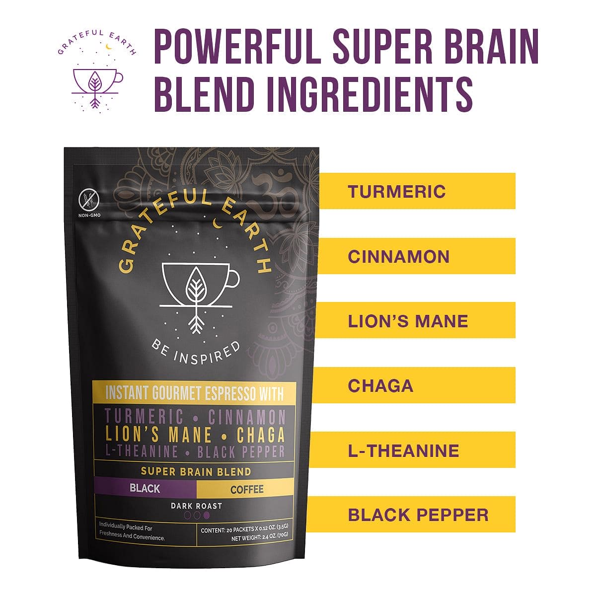 BUNDLE | Two Super Brain Coffees | Dark Roast | 6 Nootropics