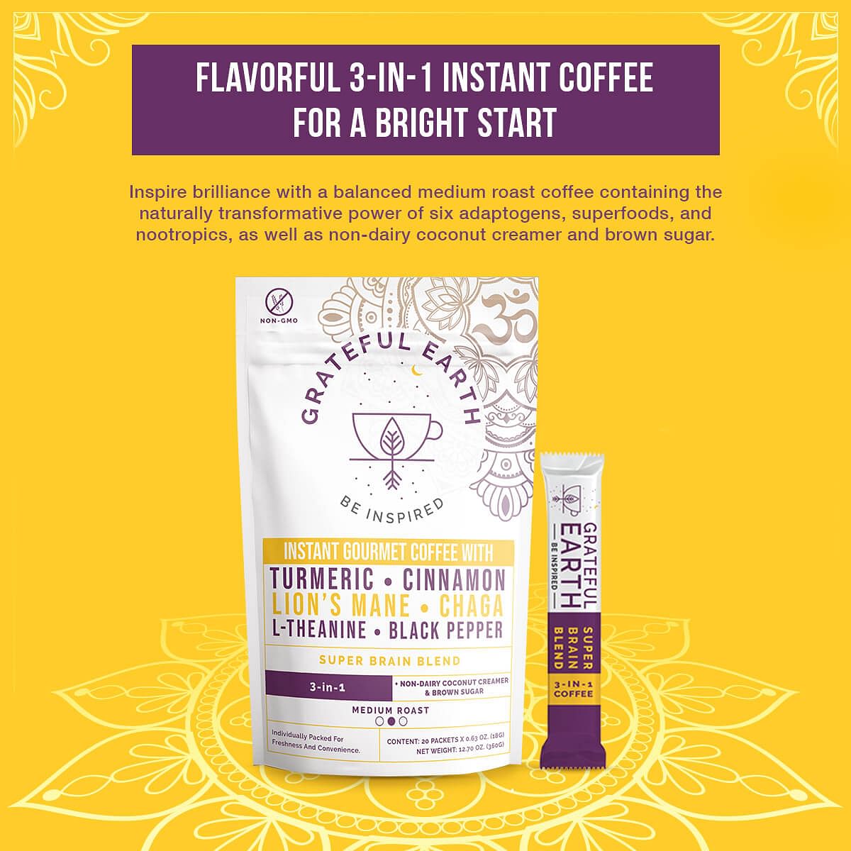 Instant Coffee 3-in-1 Super Brain Blend