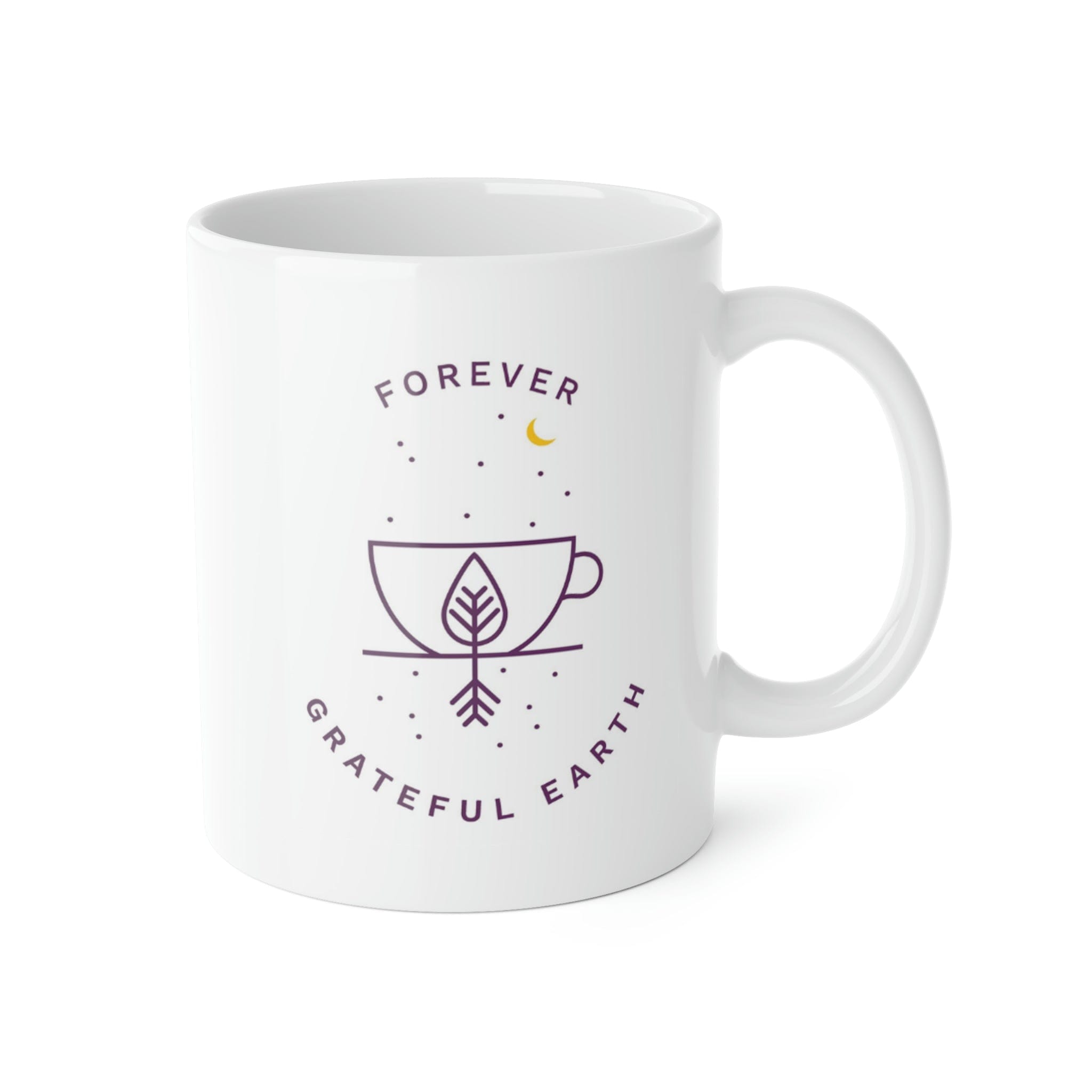 Sip in Style with Grateful Earth's White Mug, 11oz